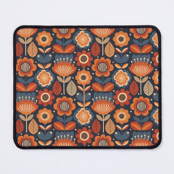 Item preview, Vintage 70s Style Folk Floral: Bold Contrast Pattern designed and sold by VelloomStore.