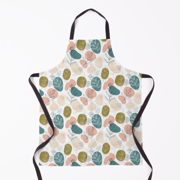 Item preview, Hand-Drawn Modern Folk Floral – Soft Olive, Pink & Cream designed and sold by VelloomStore.