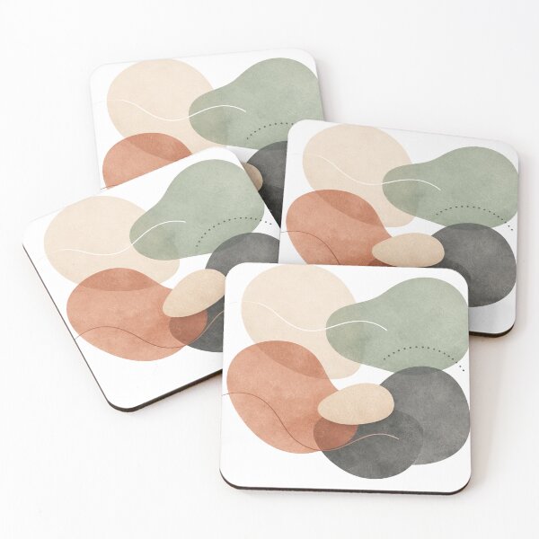 Item preview, Abstract Organic Shapes - Neutral Modern Minimalist Art designed and sold by SheebRock.