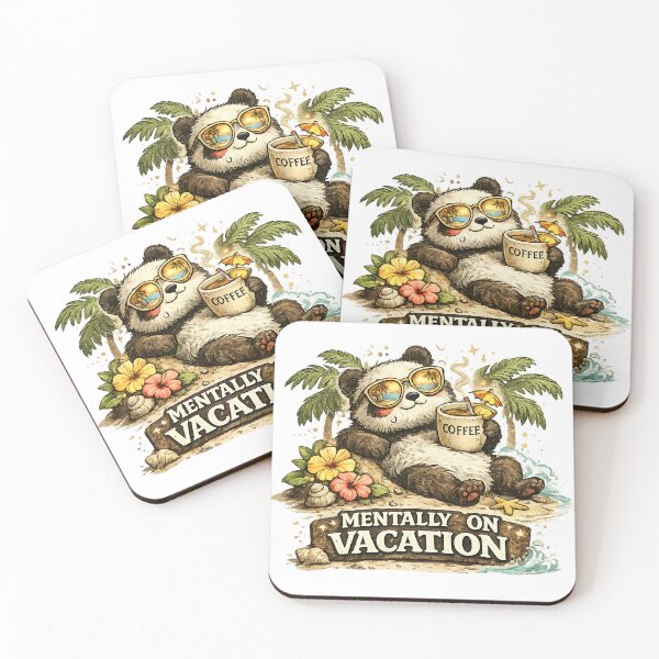 Item preview, Mentally On Vacation – Chill Panda Sunglasses Illustration designed and sold by StrayaDesign.