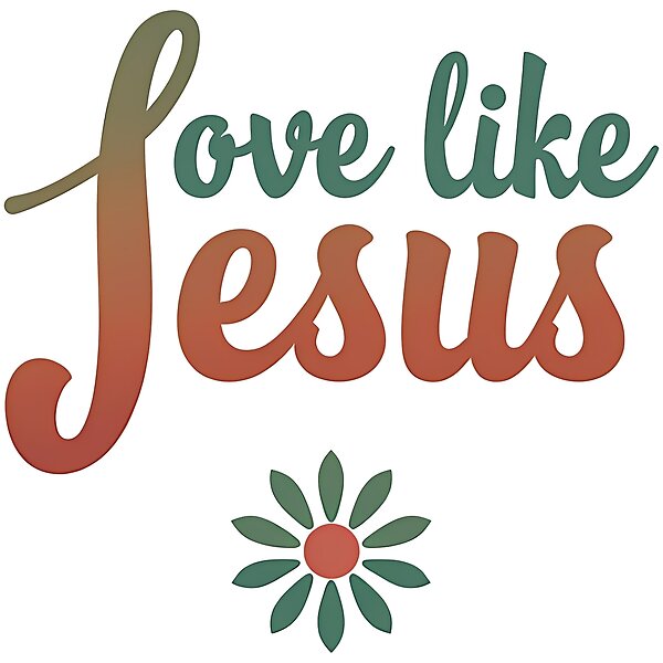 Love Like Jesus Retro Christian Design