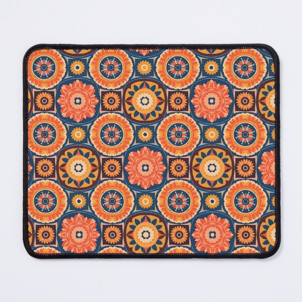 Item preview, Rhythmic Geometric Folk Art – Circular Floral Vibrant Pattern designed and sold by VelloomStore.