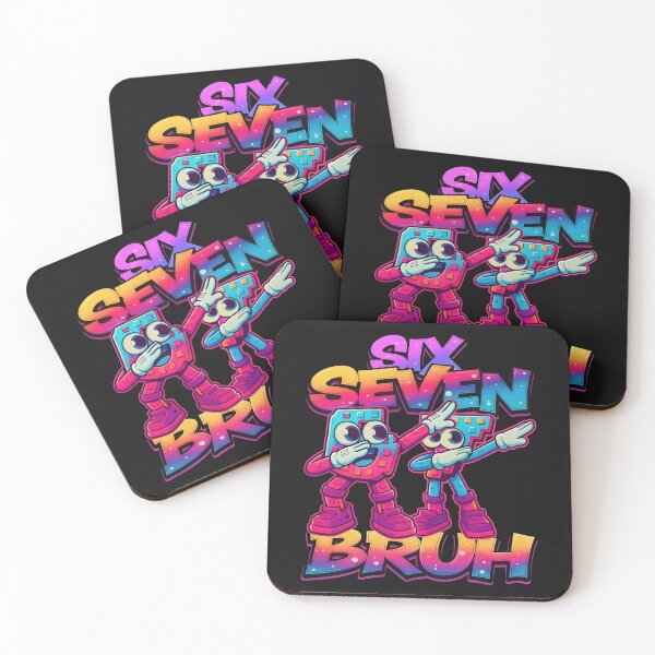 Item preview, Six Seven Bruh Vaporwave Italian Brainrot 67 Dabbing Neon Meme Birthday Boys Gift For Boy Kids designed and sold by ArmyAbodo.
