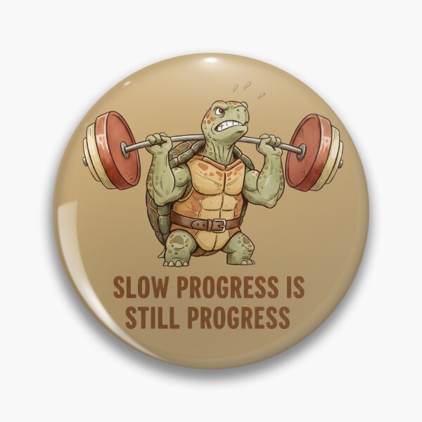 Item preview, Slow Progress Is Still Progress - Gym Turtle designed and sold by draft & digital.