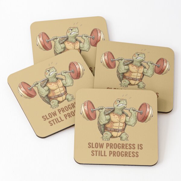 Item preview, Slow Progress Is Still Progress - Gym Turtle designed and sold by draft & digital.