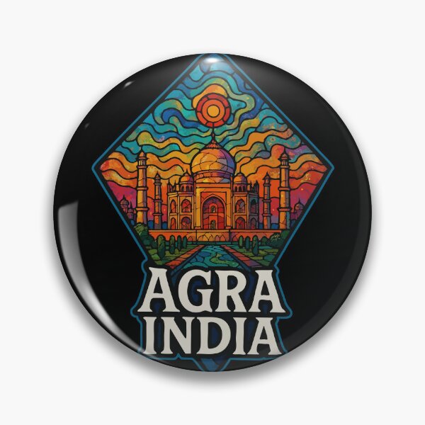 Item preview, Agra Taj Mahal India Stained Glass Travel designed and sold by TomFrontierArt.