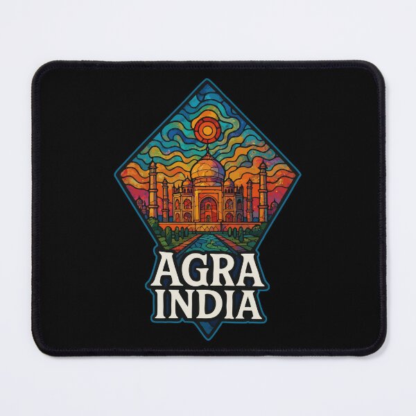 Item preview, Agra Taj Mahal India Stained Glass Travel designed and sold by TomFrontierArt.