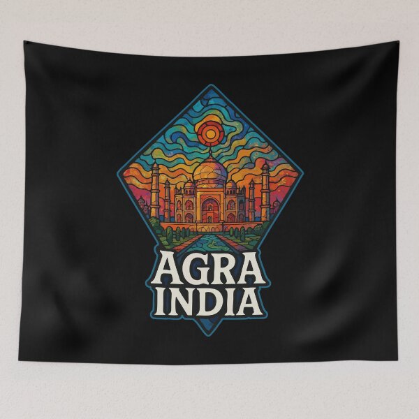 Item preview, Agra Taj Mahal India Stained Glass Travel designed and sold by TomFrontierArt.