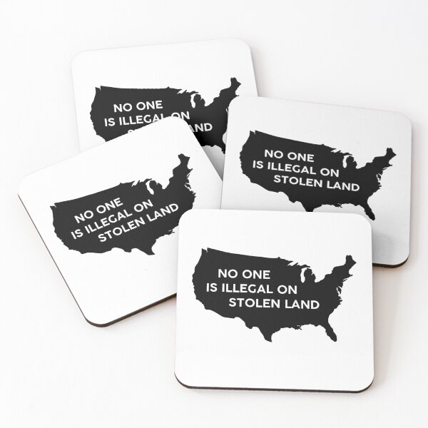 Item preview, NO ONE IS ILLEGAL ON STOLEN LAND designed and sold by Inferna-Love Creations.