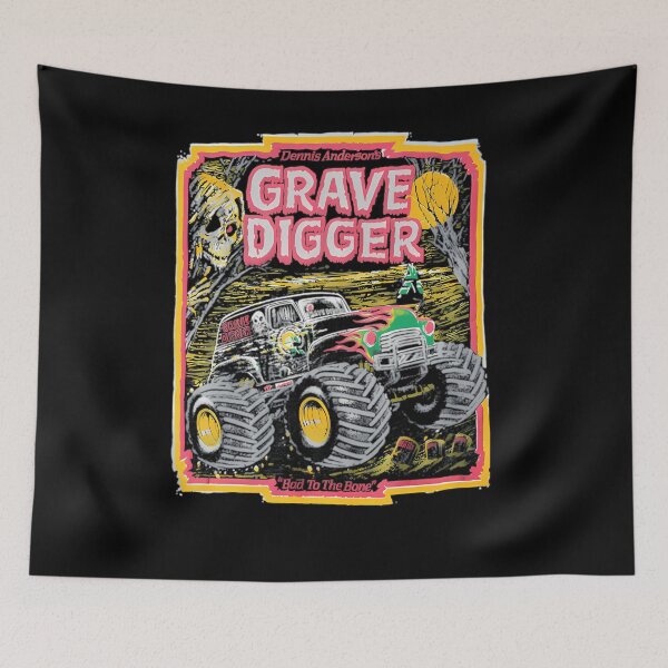 Item preview, Grave Digger Bad To The Bone T-Shirt designed and sold by Rareshirt.