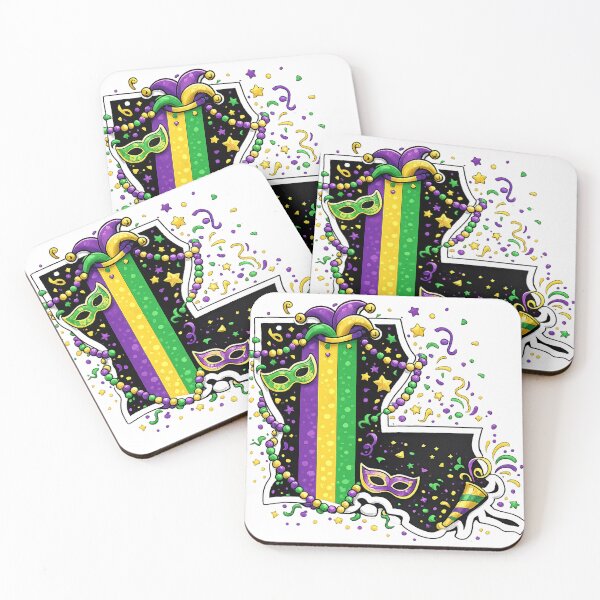 Item preview, Louisiana Pride Mardi Gras Design – Purple Gold Green Carnival Art designed and sold by Boot Culture.