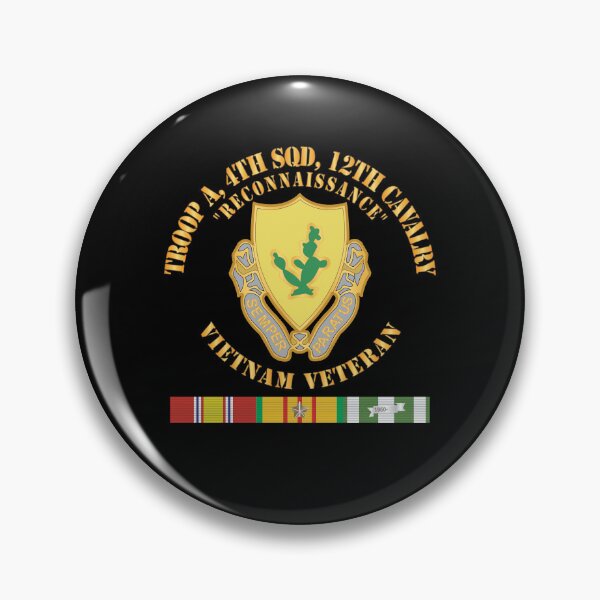 Item preview, Army  - Troop A, 4th Squadron, 12th Cavalry w Svc Ribbons - V1 X 300 designed and sold by Military Insignia Products.