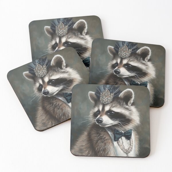 Item preview, Vintage Lady Raccoon Portrait - 1920s Flapper Glamour Art designed and sold by naughty-raccoon.