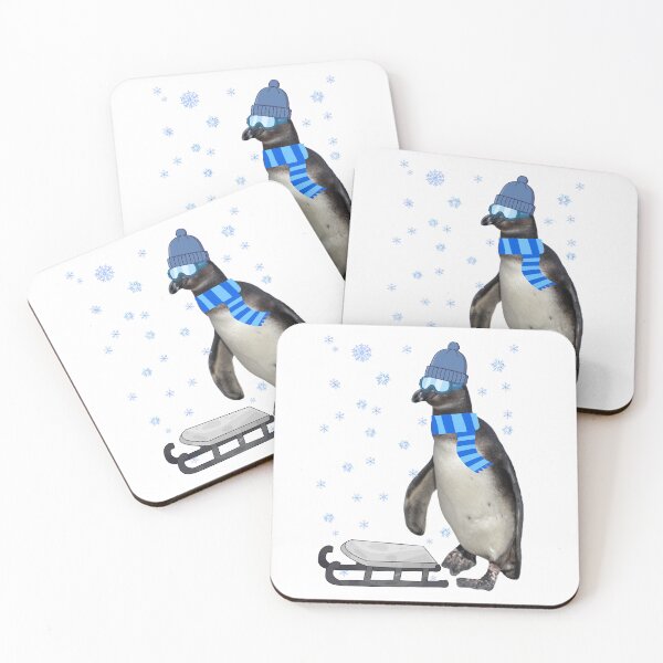 Item preview, Penguin loves sledding designed and sold by Katja LebenFreude.