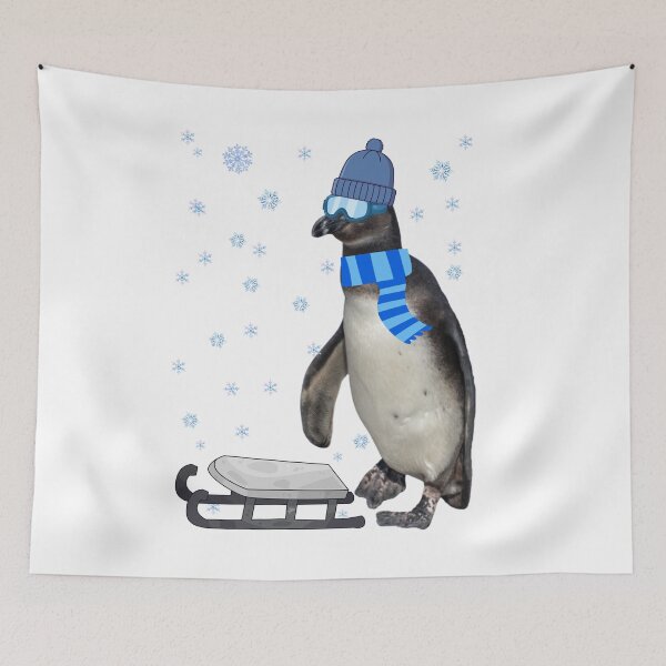 Item preview, Penguin loves sledding designed and sold by Katja LebenFreude.