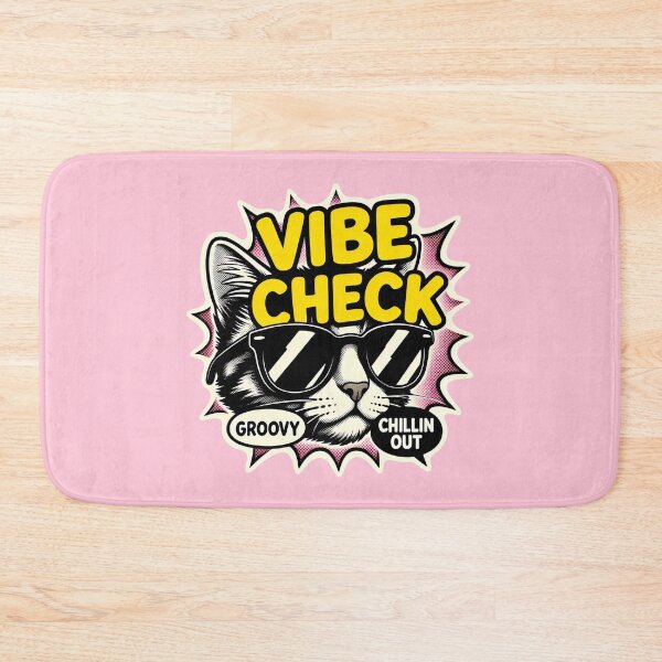 Item preview, Cool Cat Vibe Check Retro Pop Art designed and sold by SplashTastic.