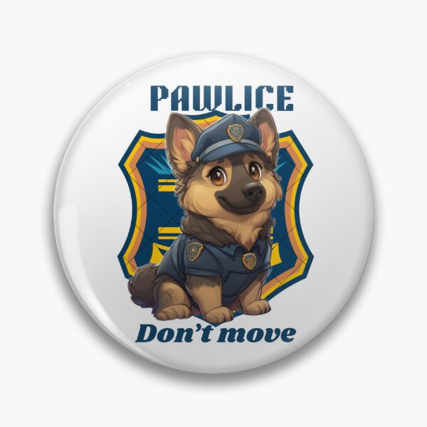 Item preview, Cute Police Dog Cartoon – Funny K9 Puppy “Don’t Move” Design designed and sold by LazyButGenius.
