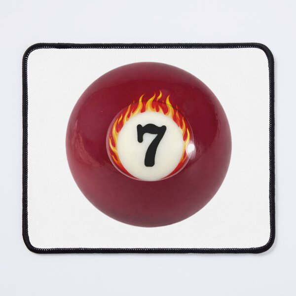 Item preview, Flaming 7 Billiard Ball Red Pool Art designed and sold by ogduckboy.