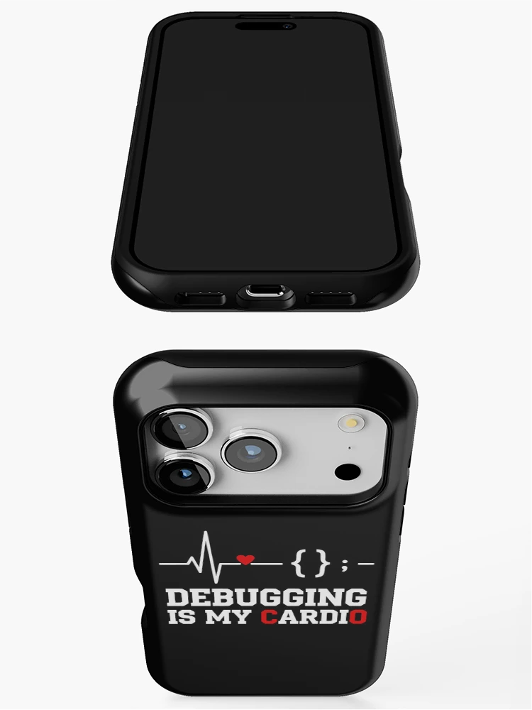 Thumbnail 3 of 4, iPhone Case, Debugging is My Cardio Software Developer Humor designed and sold by SplashTastic.
