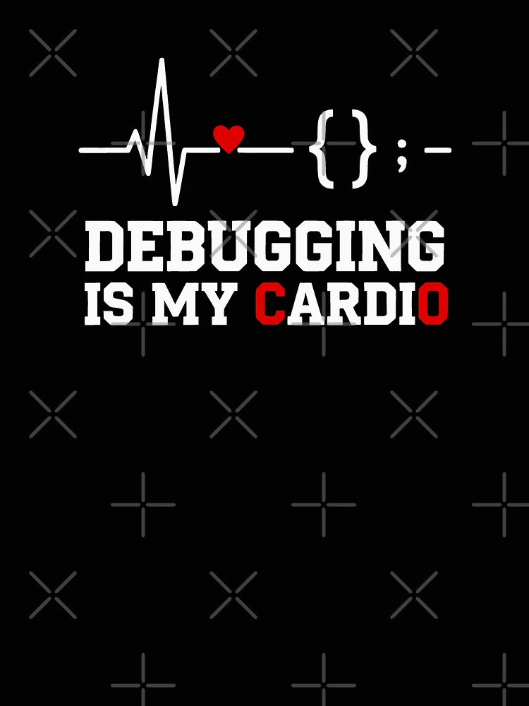 Thumbnail 4 of 4, Relaxed T-Shirt, Debugging is My Cardio Software Developer Humor designed and sold by SplashTastic.