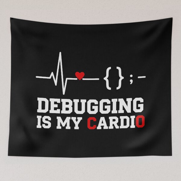 Item preview, Debugging is My Cardio Software Developer Humor designed and sold by SplashTastic.