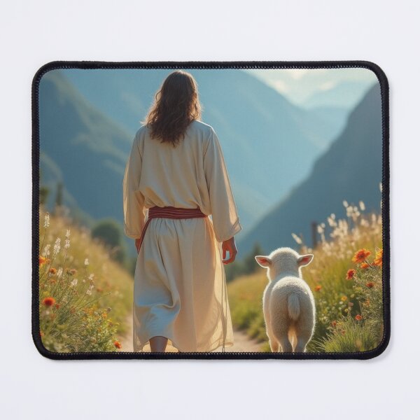 Item preview, Tender Shepherd Love - Jesus and Lamb Print designed and sold by Pastor Reeves Studio.