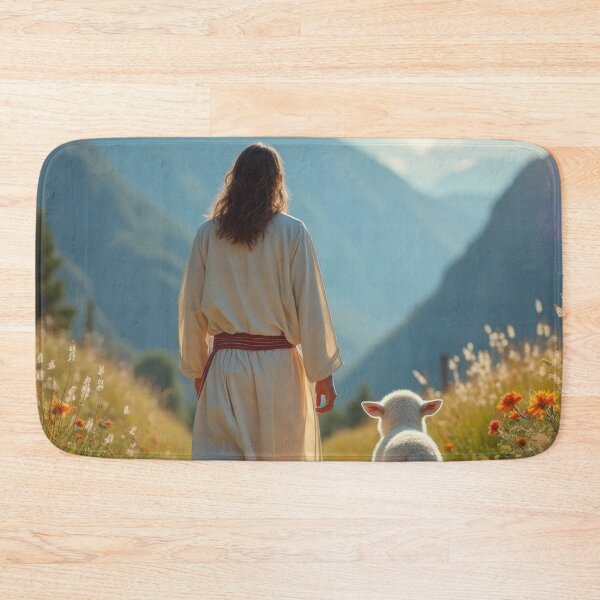 Item preview, Tender Shepherd Love - Jesus and Lamb Print designed and sold by Pastor Reeves Studio.