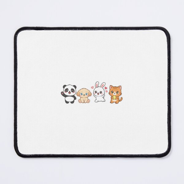 Item preview, Cute Animal Friends Sticker Set – Panda, Puppy, Bunny & Cat Kawaii Art designed and sold by negaa-99.