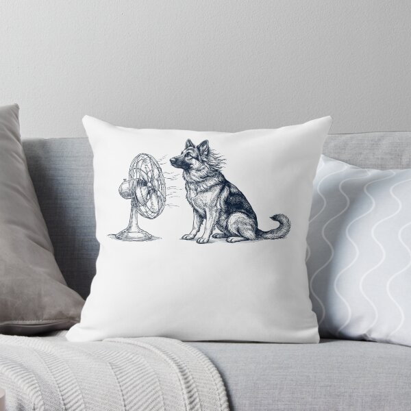 Item preview, Vintage German Shepherd With Fan Dog Mom Dad designed and sold by DoodleTortle.