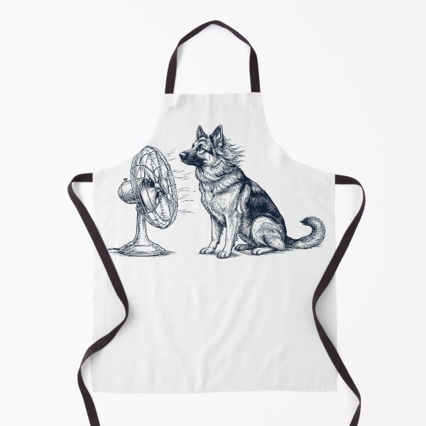 Item preview, Vintage German Shepherd With Fan Dog Mom Dad designed and sold by DoodleTortle.