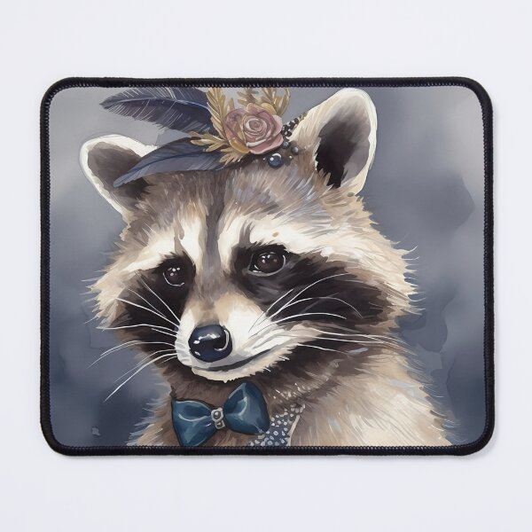Item preview, Vintage Lady Raccoon Flapper - Roaring 20s Pearl Aesthetic Art designed and sold by naughty-raccoon.