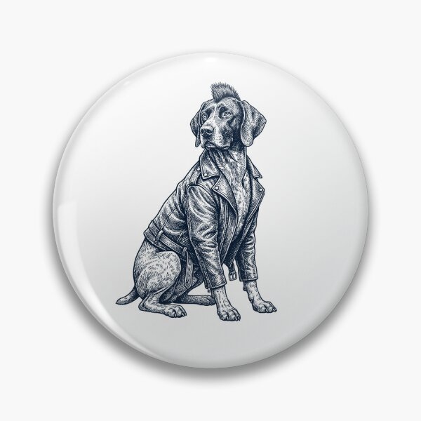 Item preview, Vintage German Shorthaired Pointer Punk Mowhawk Dog Mom Dad designed and sold by DoodleTortle.