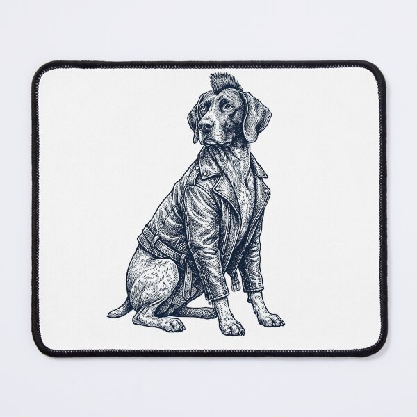 Item preview, Vintage German Shorthaired Pointer Punk Mowhawk Dog Mom Dad designed and sold by DoodleTortle.