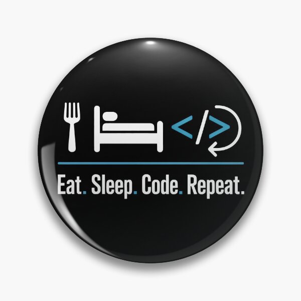 Item preview, Eat Sleep Code Repeat Minimalist Programmer Routine designed and sold by SplashTastic.