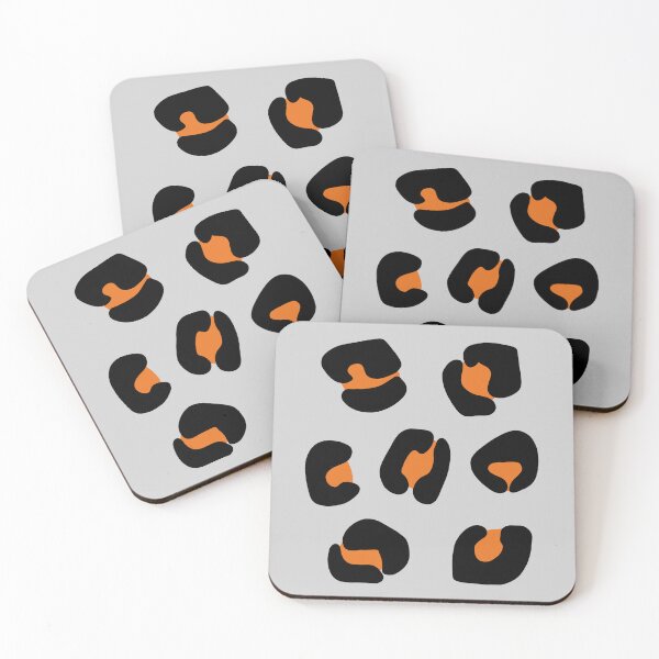 Item preview, Orange and Black, Leopard Spots on Grey designed and sold by OneThreeSix.