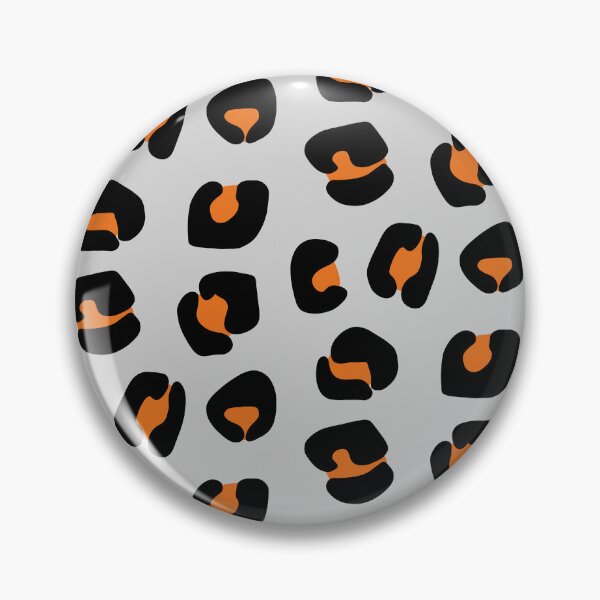 Item preview, Orange and Black, Leopard Spots on Grey designed and sold by OneThreeSix.