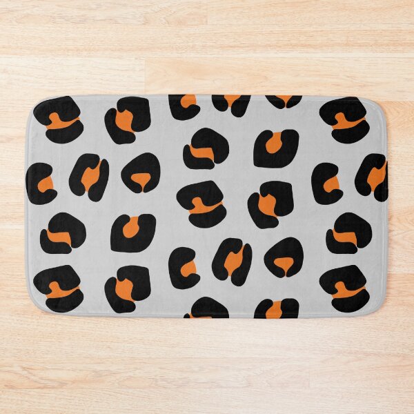 Item preview, Orange and Black, Leopard Spots on Grey designed and sold by OneThreeSix.