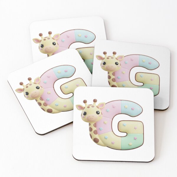 Item preview, Cute Giraffe Letter G - Animal Alphabet for Kids Nursery Decor designed and sold by Rose Collection Shop.