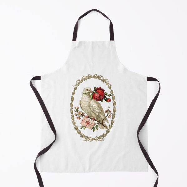 Item preview, Vintage Dove with Red Roses - Romantic Valentine's Day Art - human made art designed and sold by ZAKAABDE2020.