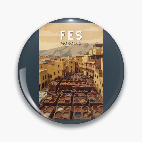 Artikelvorschau, Fes Marokko Illustration Reisekunst Vintage entworfen und verkauft von KrisSidDesigns.