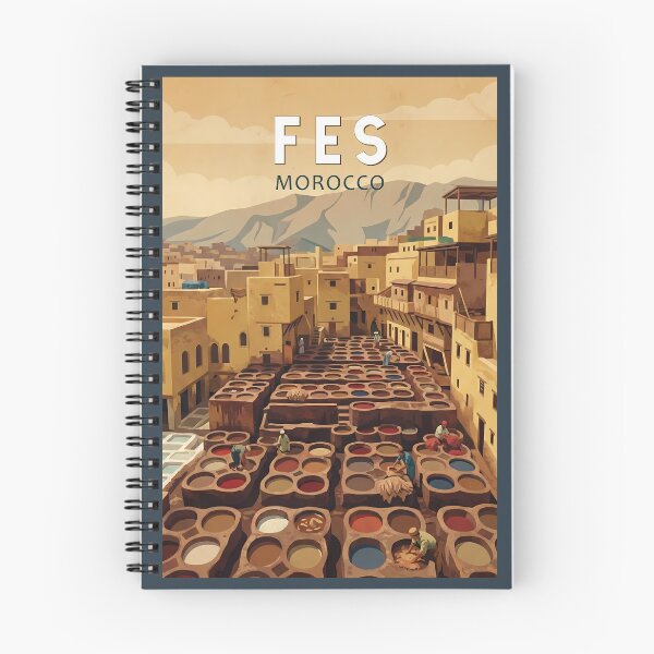 Artikelvorschau, Fes Marokko Illustration Reisekunst Vintage entworfen und verkauft von KrisSidDesigns.