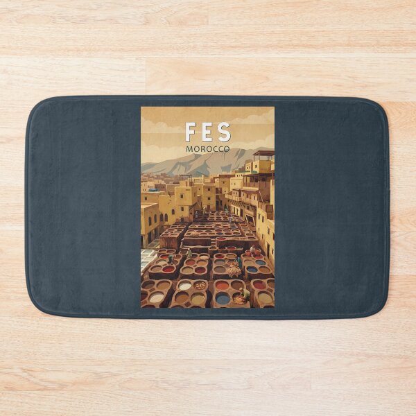 Item preview, Fes Morocco Illustration Travel Art Vintage designed and sold by KrisSidDesigns.