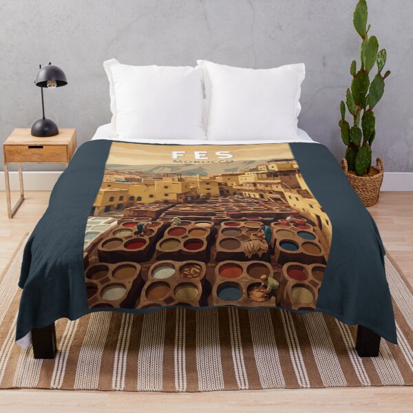 Item preview, Fes Morocco Illustration Travel Art Vintage designed and sold by KrisSidDesigns.