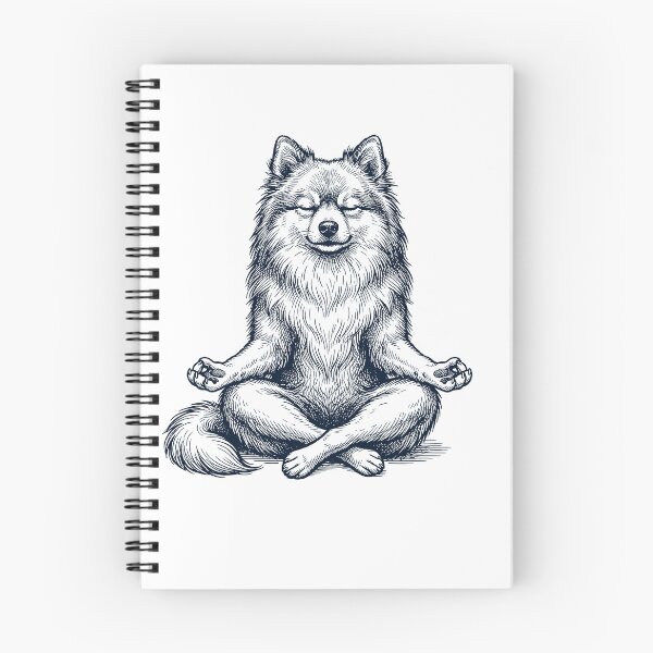 Item preview, Vintage German Spitz Yoga Lotus Meditation Dog Lover designed and sold by DoodleTortle.