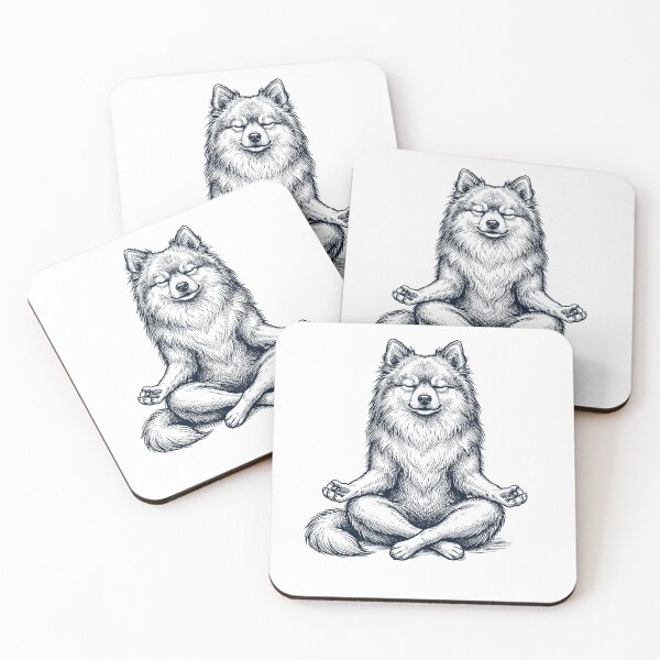 Item preview, Vintage German Spitz Yoga Lotus Meditation Dog Lover designed and sold by DoodleTortle.