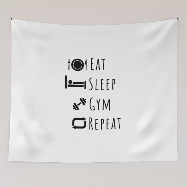 Item preview, Eat, Sleep, Gym, Repeat designed and sold by DixieGirlStudio.