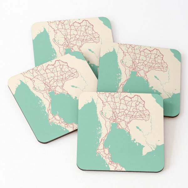 Item preview, Thailand Map Illustration Travel Gift designed and sold by MapsByLeo.