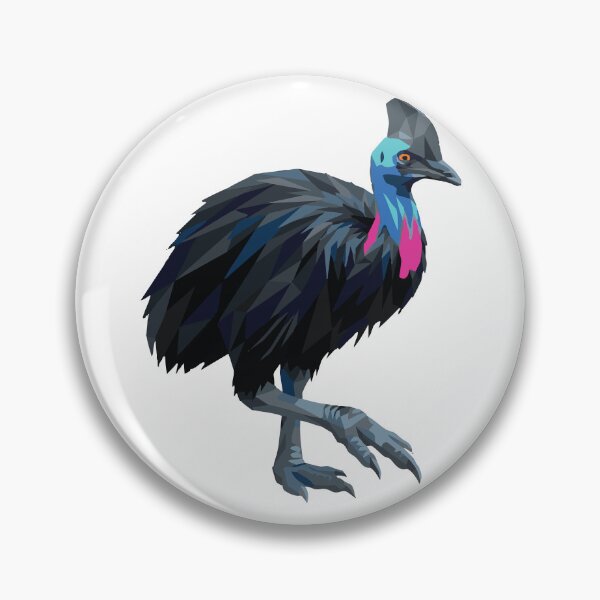 Item preview, Neon Nightmare Colorful Cassowary Head designed and sold by Petzzz.