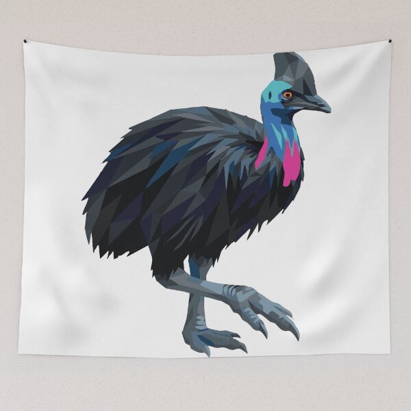 Item preview, Neon Nightmare Colorful Cassowary Head designed and sold by Petzzz.