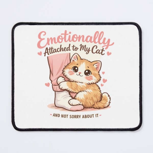 Item preview, Emotionally Attached To My Cat Cute Funny Cat Lover Design designed and sold by BShop20 – Cute Funny Tees & Gifts.